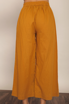 Marigold Solid Pant with Elastic Waist Band and Two Pockets - Kaoribyshreya