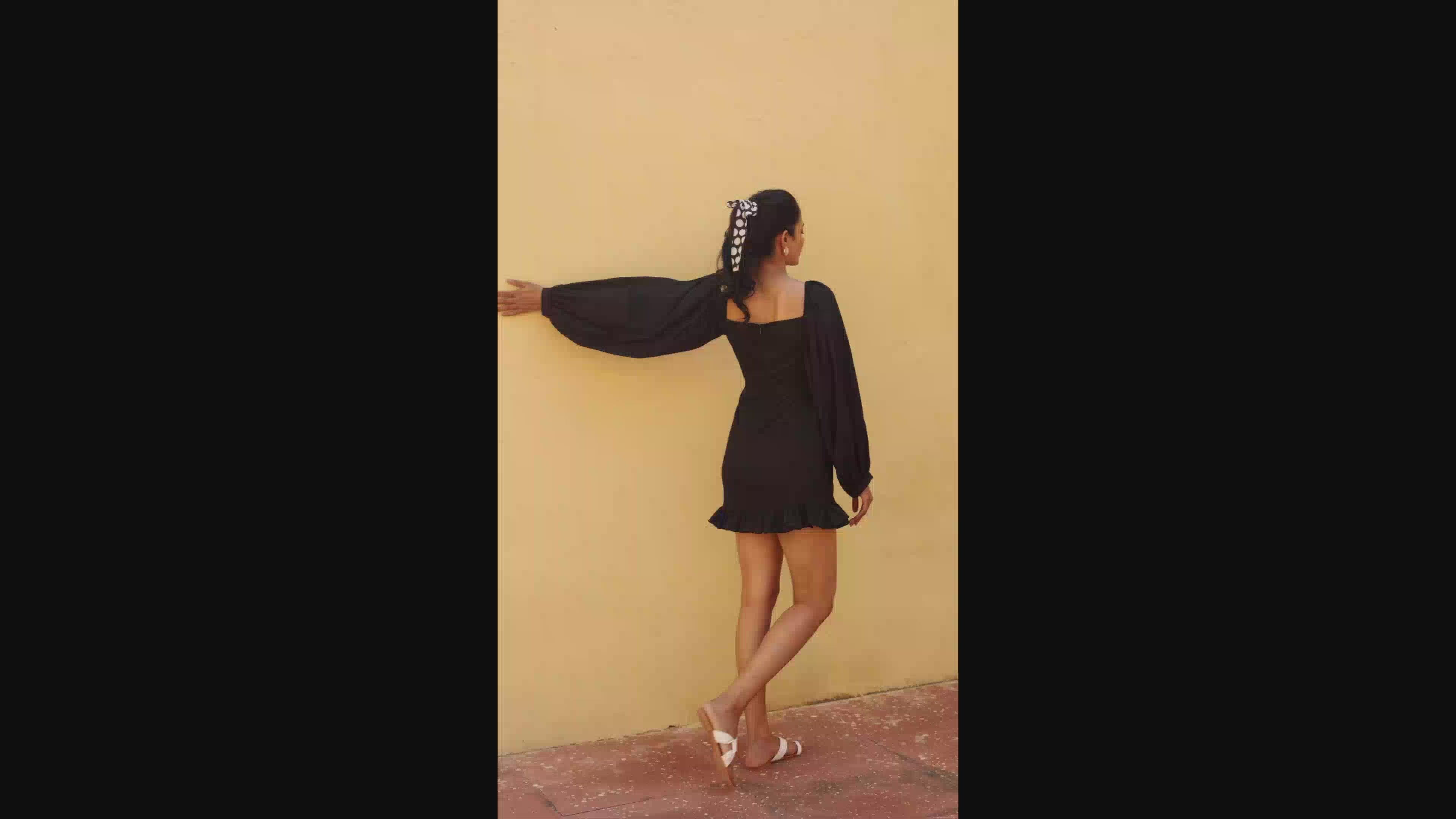 Black Beauty Front Waist Cut out Dress