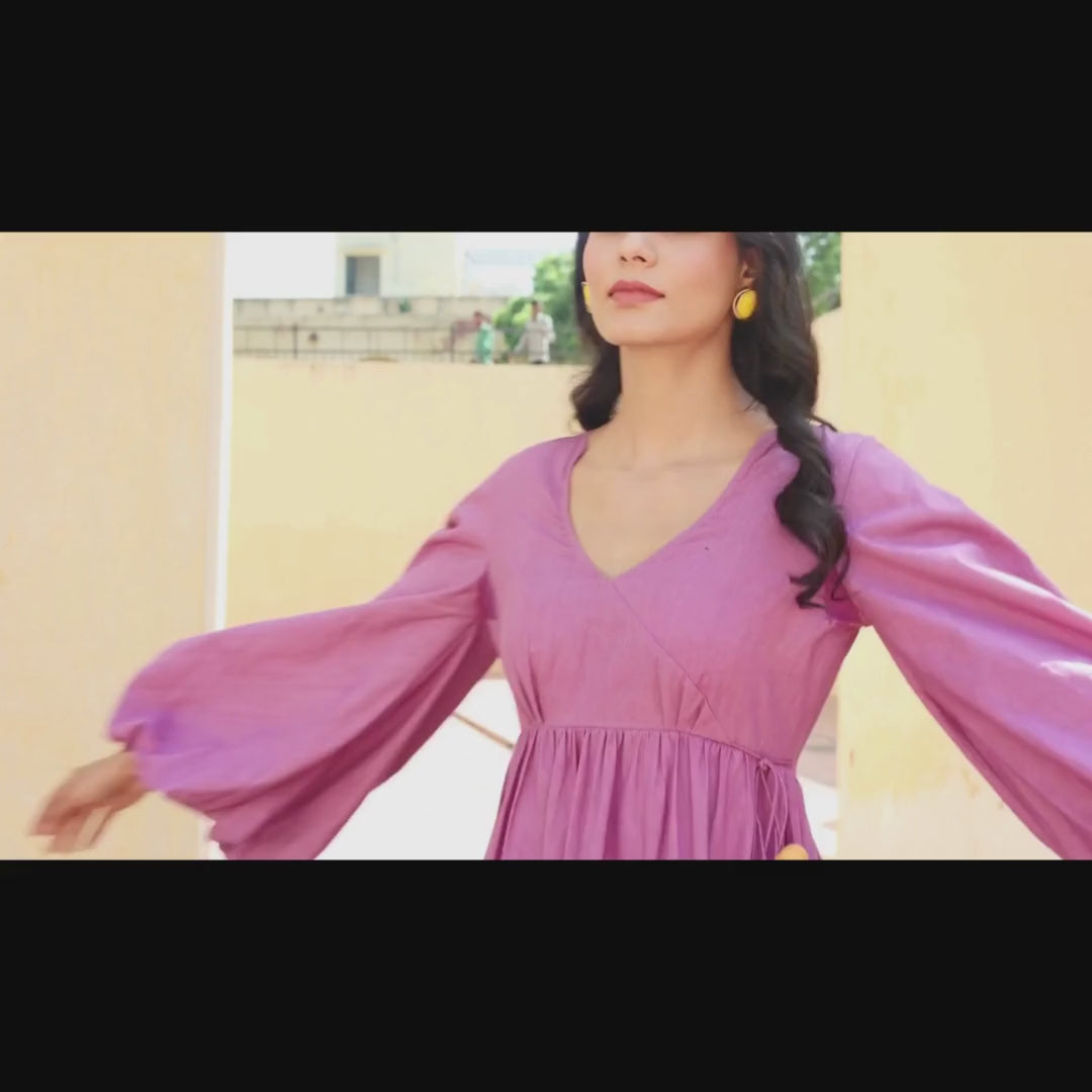 Wistful Mauve Long Skater Dress