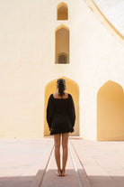 Black Beauty Front Waist Cut out Dress