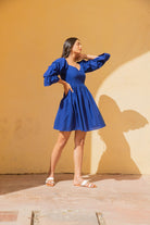 Classic Blue Short Skater Dress