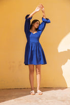 Classic Blue Short Skater Dress