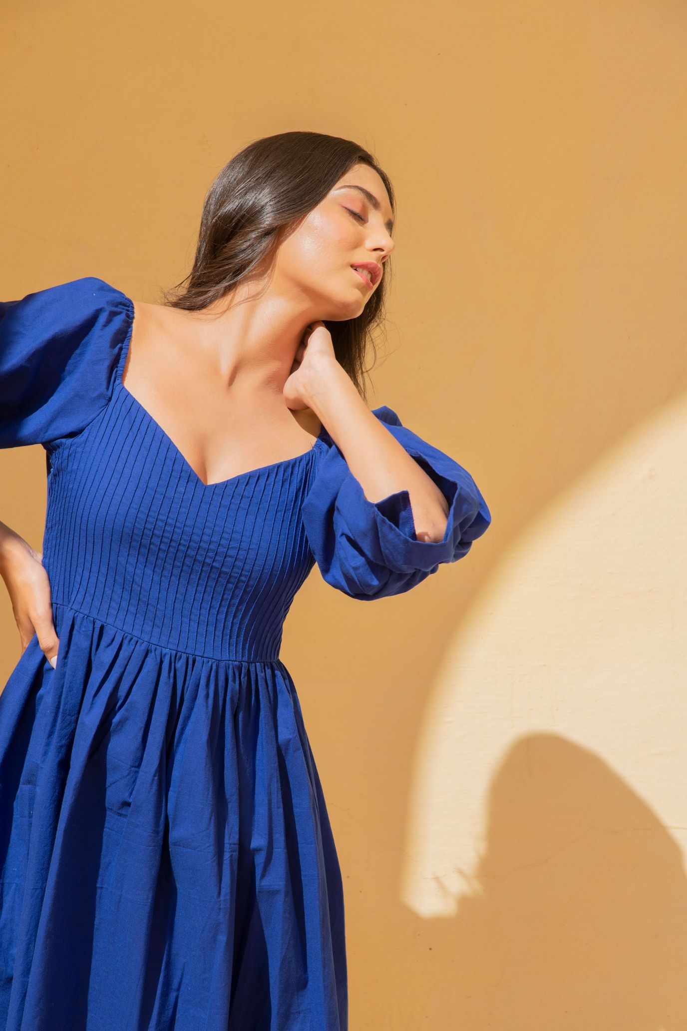 Classic Blue Short Skater Dress