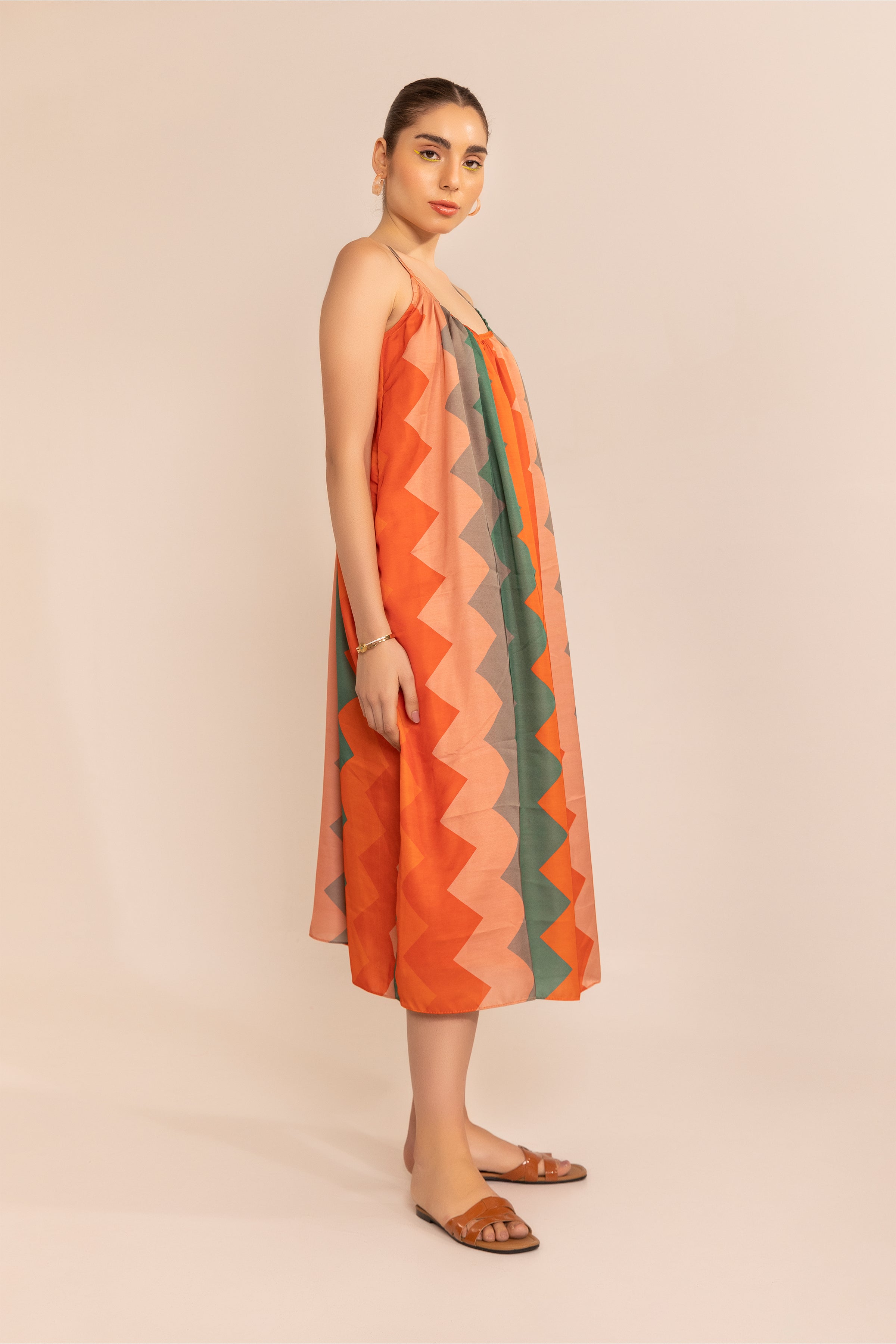 Multi Print Summer Beach Dress - Kaoribyshreya