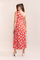 Teaberry Red One Shoulder Dress - Kaoribyshreya