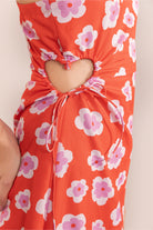 Teaberry Red One Shoulder Dress - Kaoribyshreya