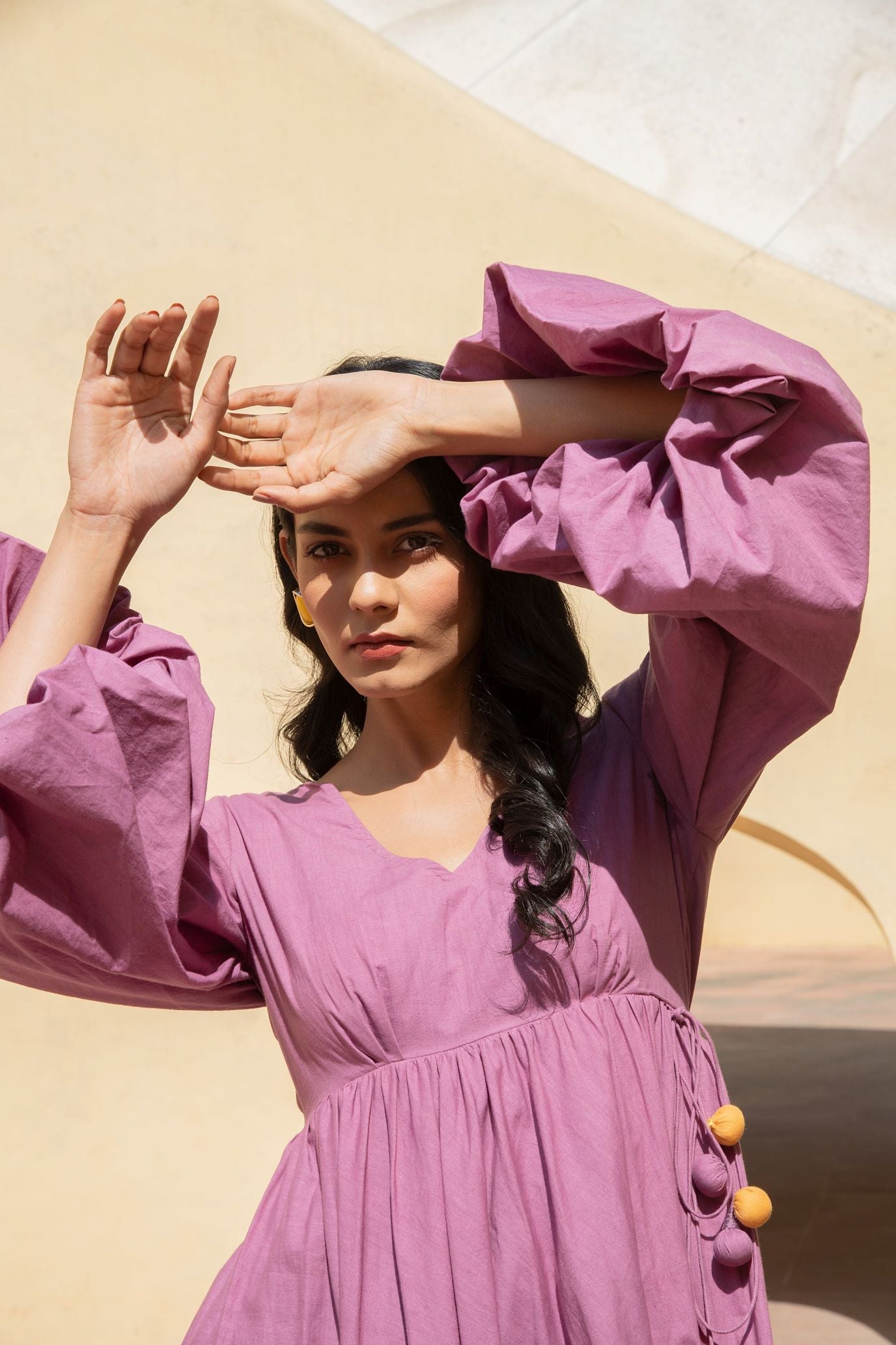 Wistful Mauve Long Skater Dress