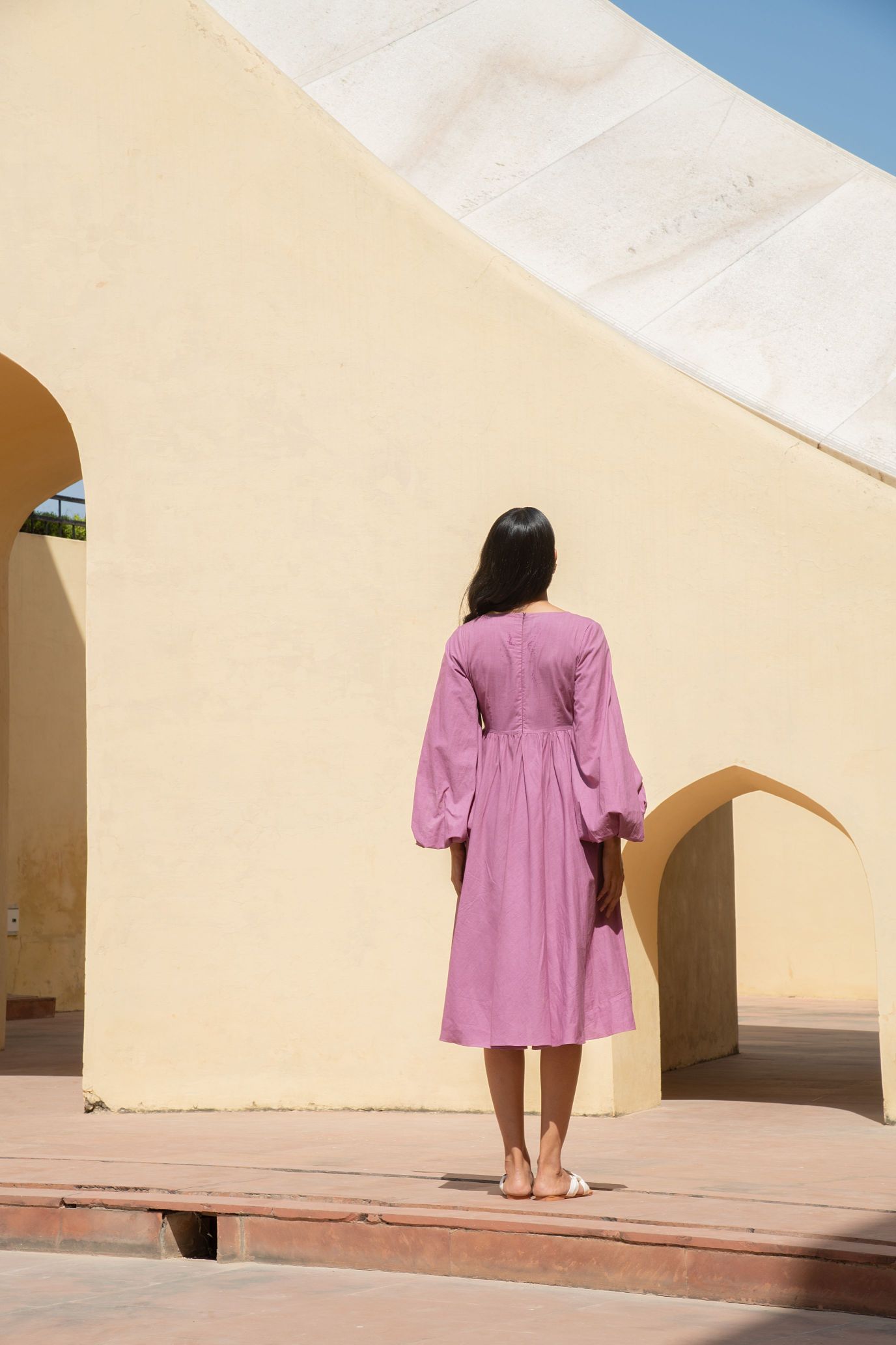 Wistful Mauve Long Skater Dress