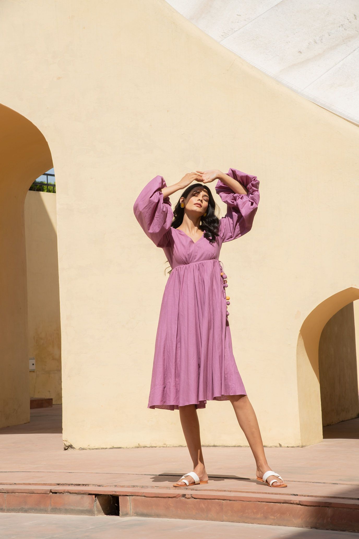 Wistful Mauve Long Skater Dress